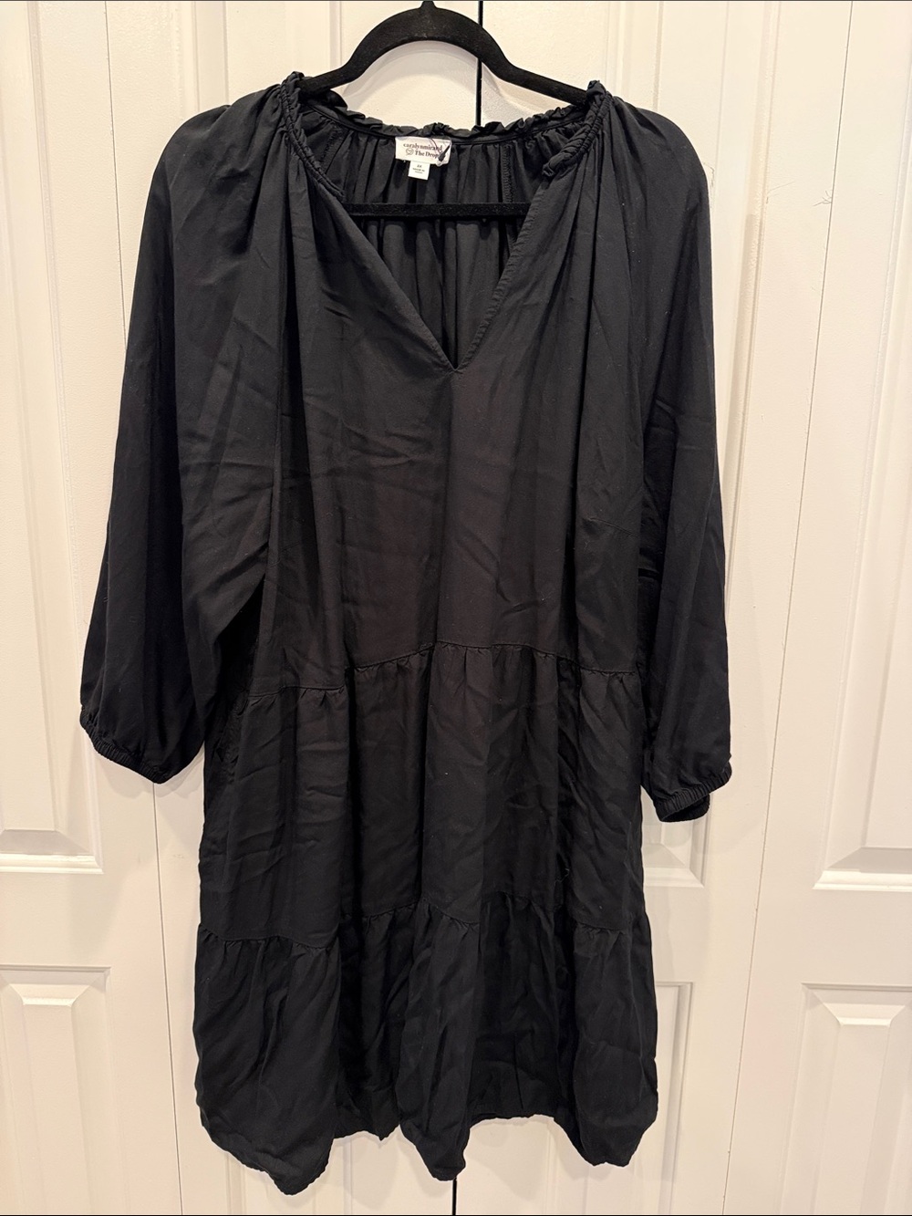 Willow & Clay Dark‎ Charcoal Tiered Peasant Dress